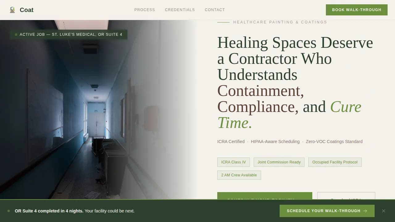 Coat — Elite Medical Painting Landing Page Template