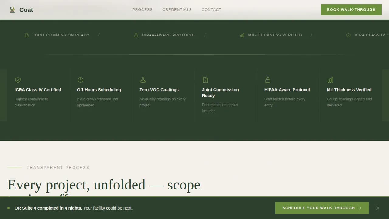 Coat — Elite Medical Painting Landing Page Template