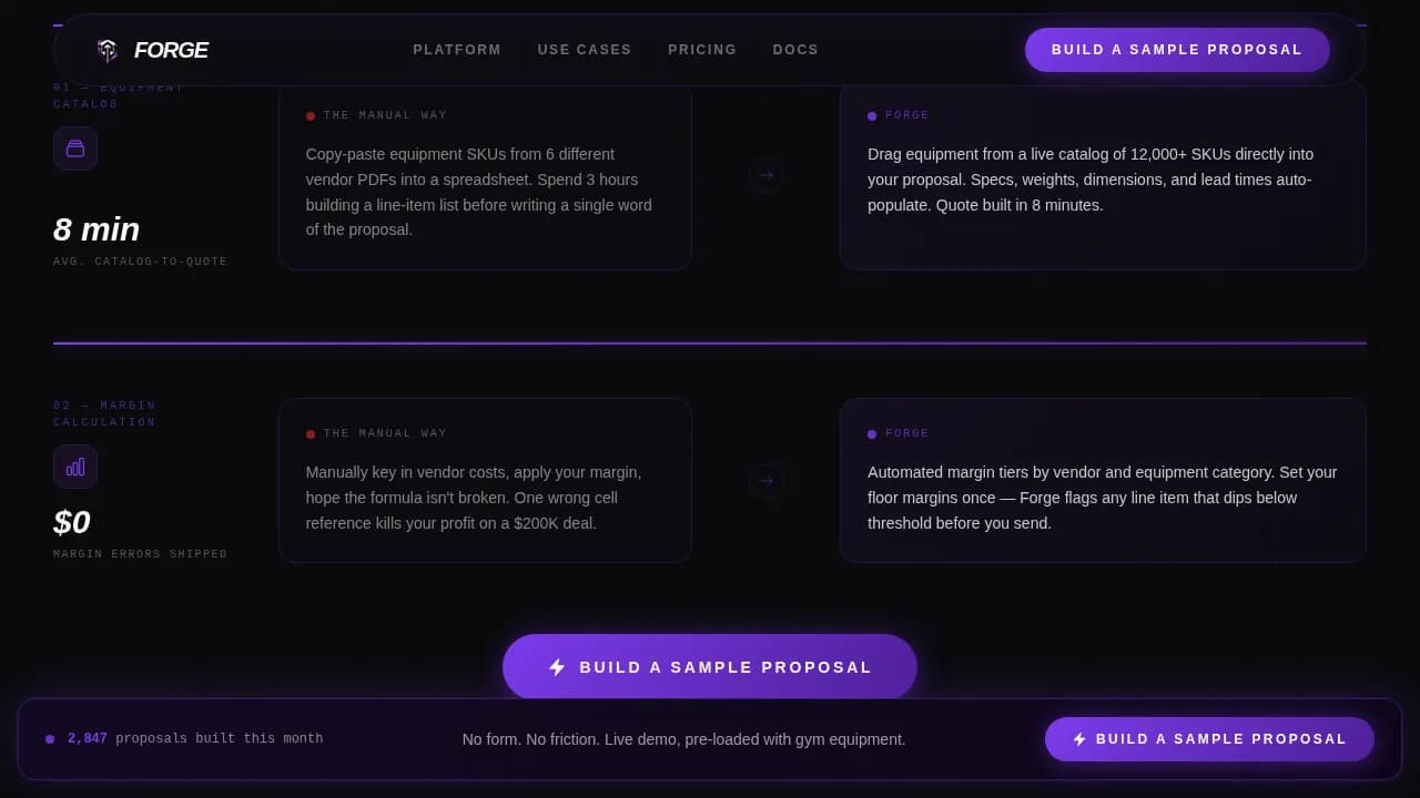 Forge — Elite Fitness Membership Landing Page Template