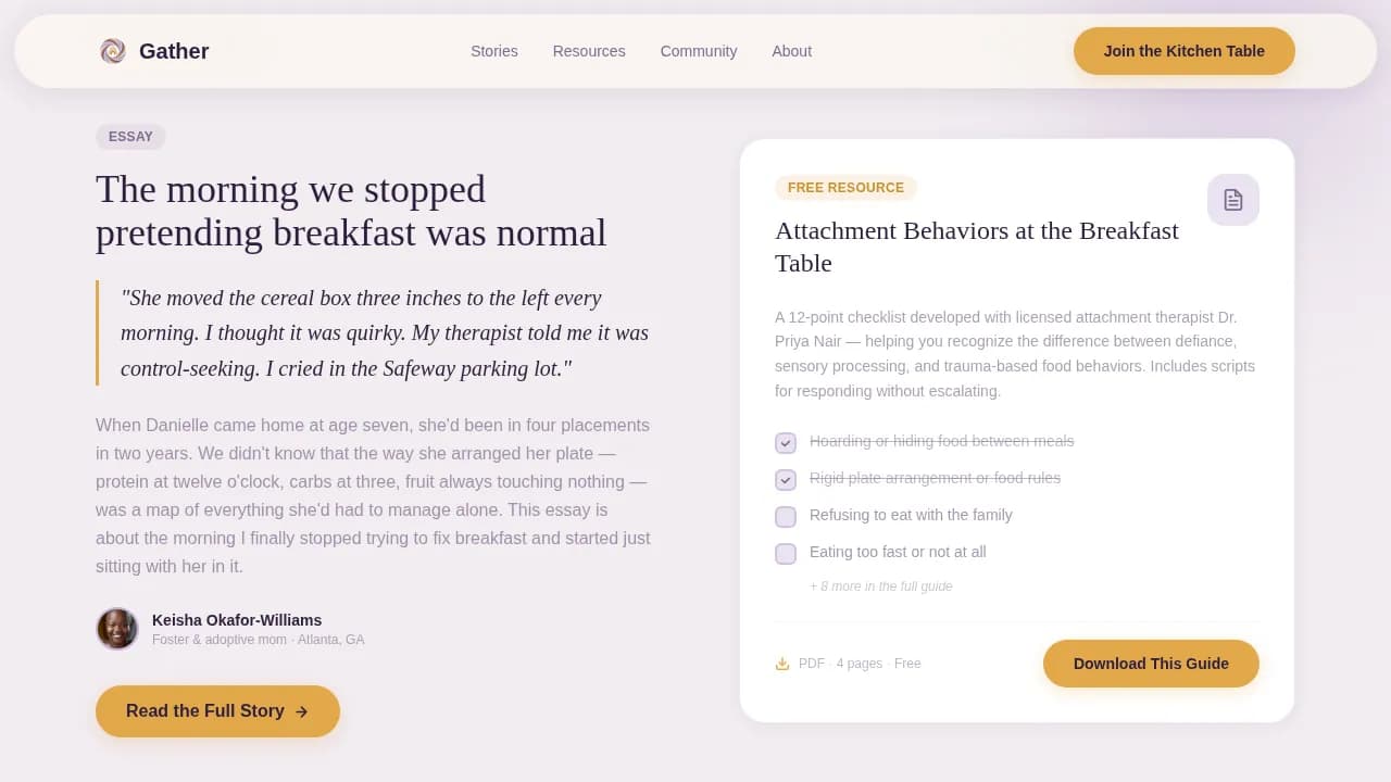 Kinship — Inclusive Adoption Community Landing Page Template