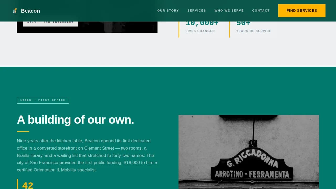 Illuminate — Community Blind Services Landing Page Template