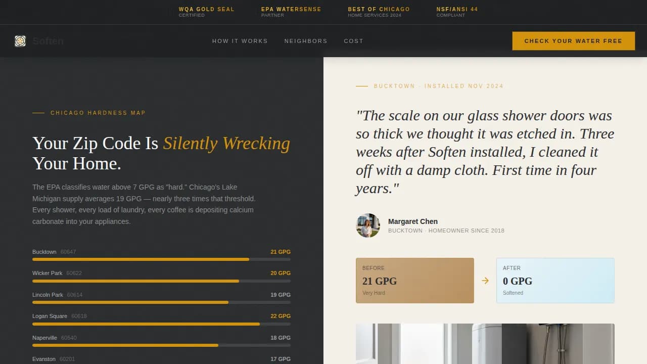 Aqua — Premium Water Softening Landing Page Template