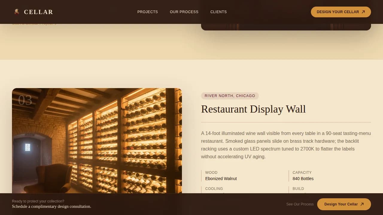 Reserve — Curated Wine Storage Landing Page Template