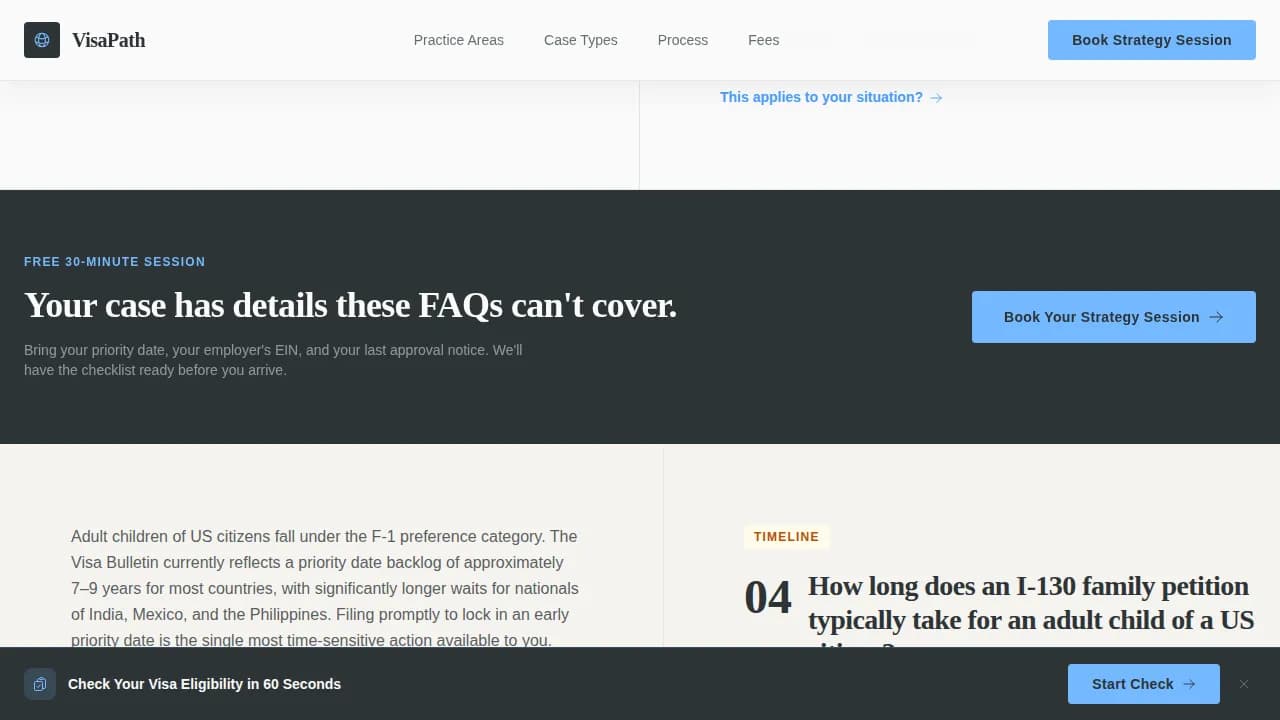 Navigate — Expert Immigration Law Landing Page Template