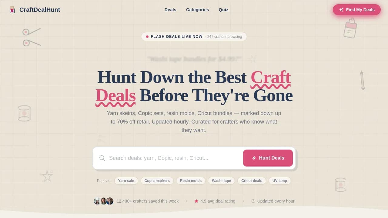 Bargain — Instant Craft Marketplace Landing Page Template