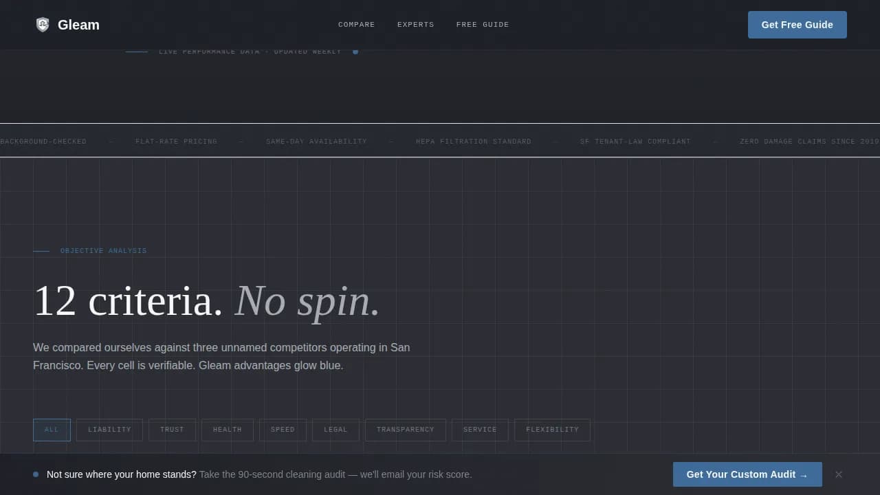 Sparkle — Precision Residential Cleaning Landing Page Template