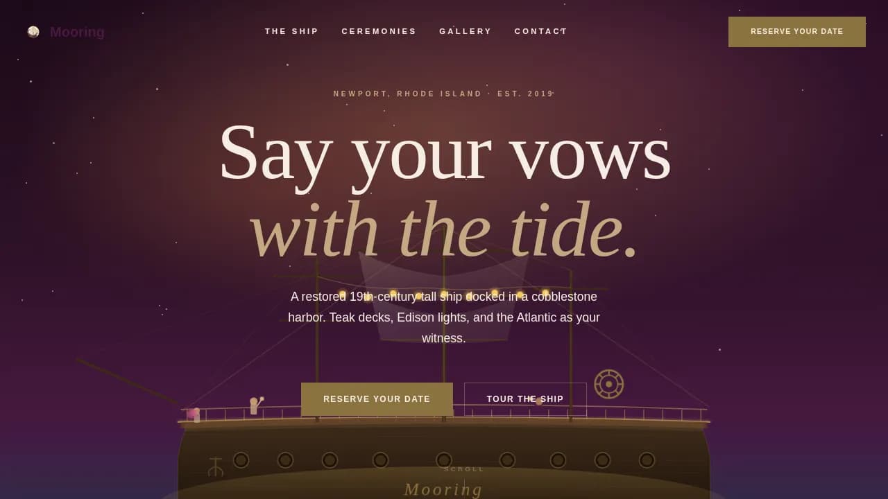 Harbor — Elegant Coastal Events Landing Page Template
