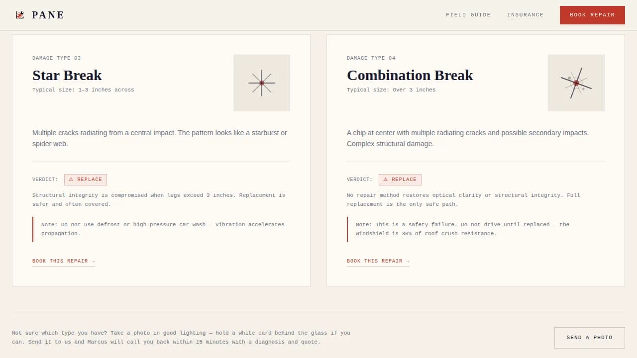 Crystal — Expert Glass Restoration Landing Page Template