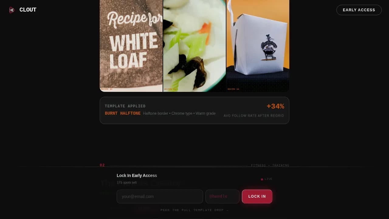 Clout - Scroll-Stopping TikTok Cover Photo Landing Page Template
