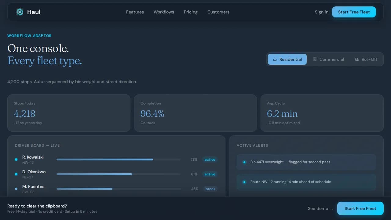 Route — Instant Logistics Dispatch Landing Page Template