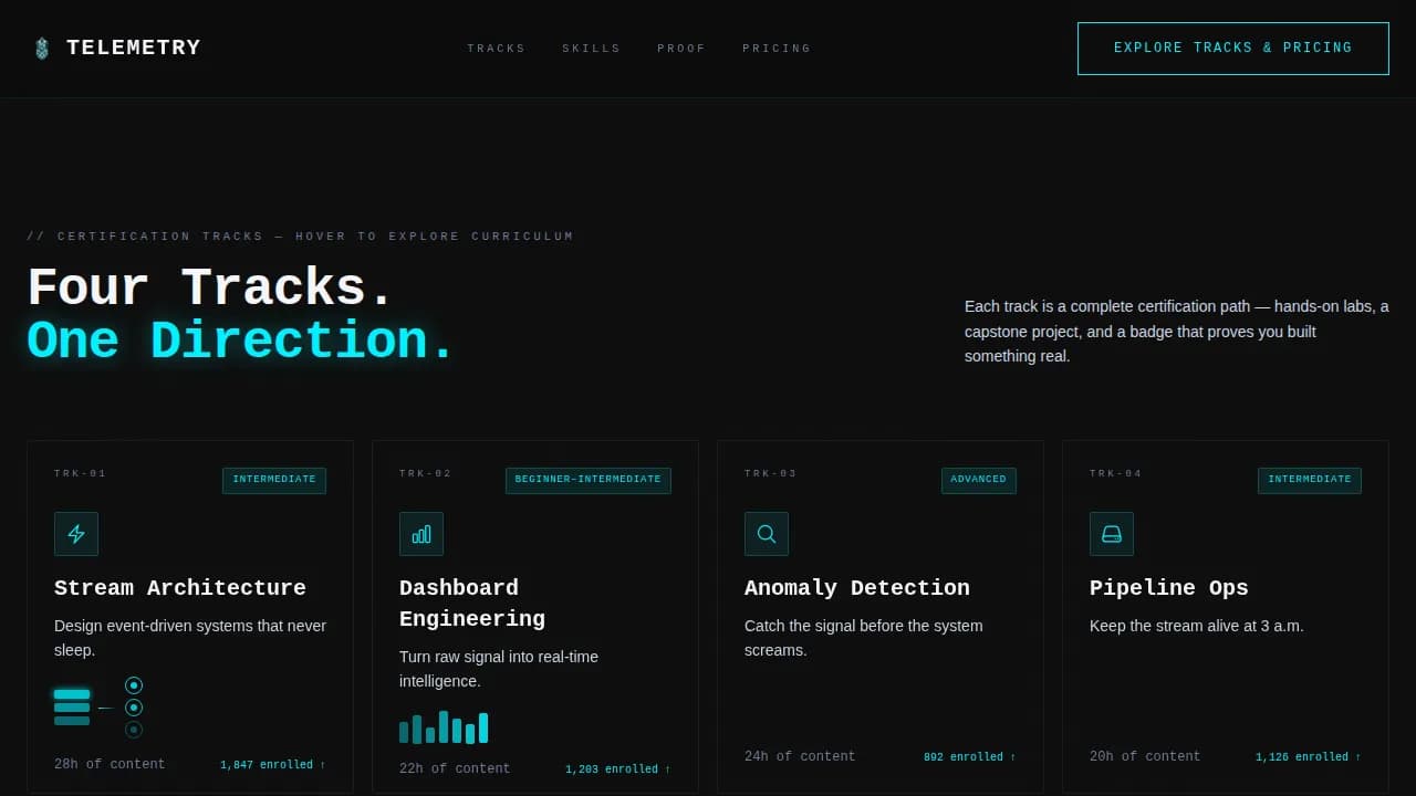 Real-Time Analytics Technology Professional Website Template