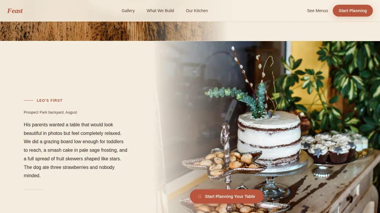 Birthday Event Booking Website Template