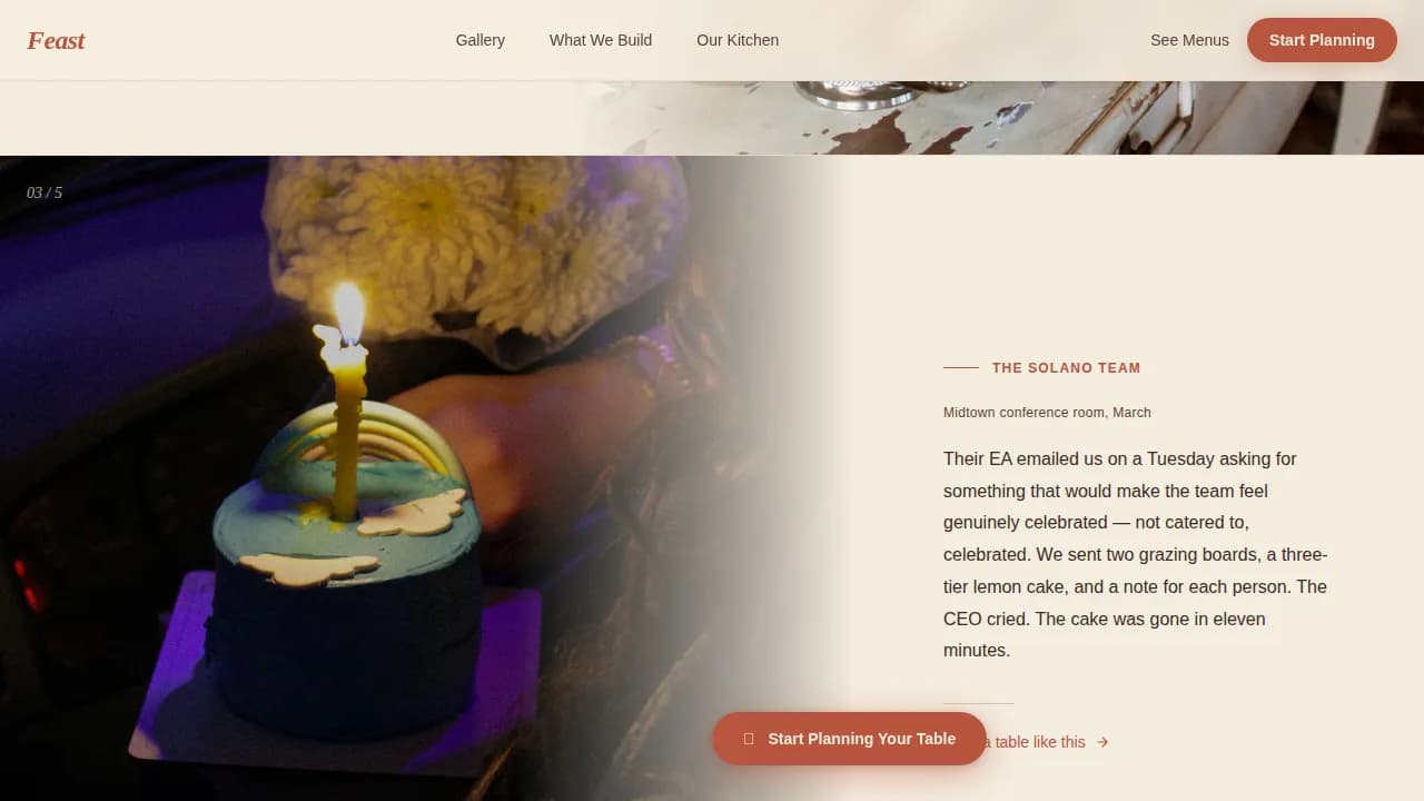 Birthday Event Booking Website Template
