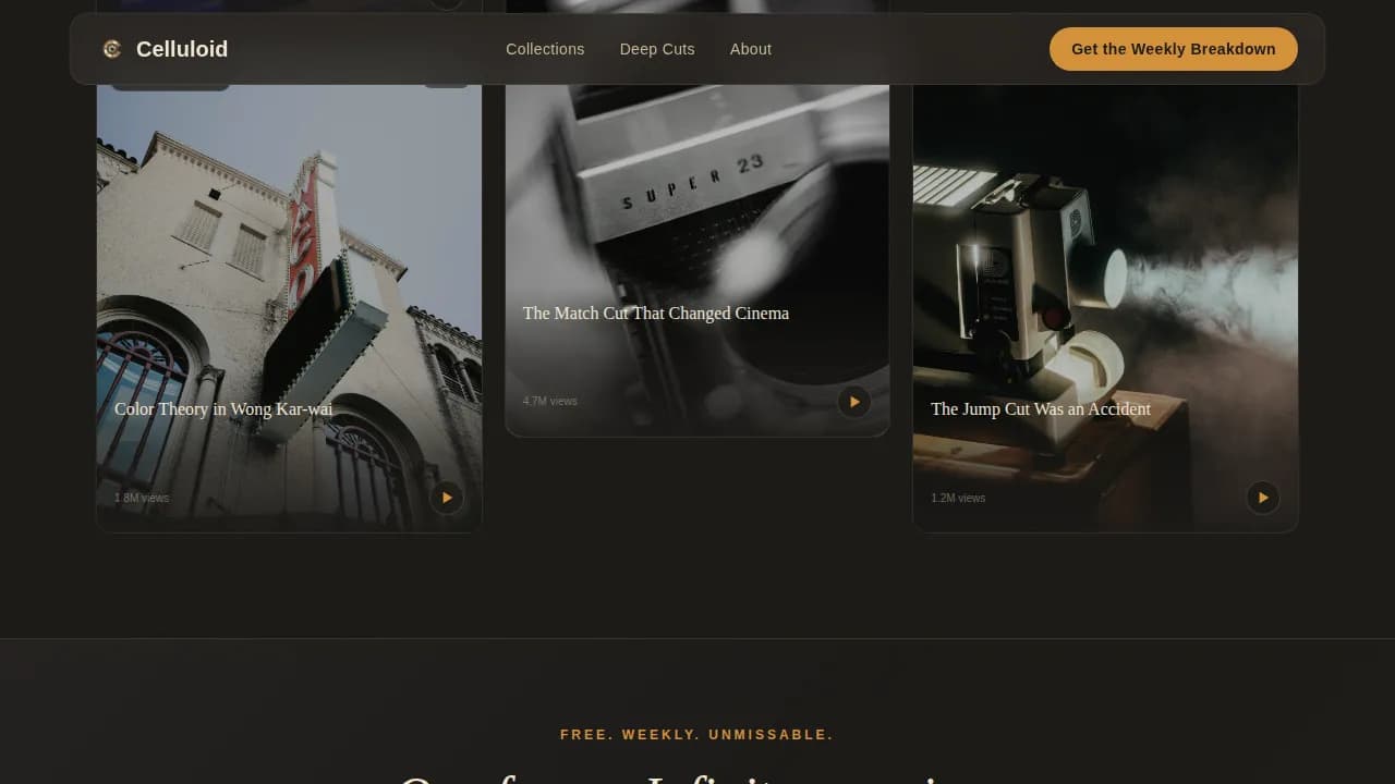 Reel — Cinematic Film Critique Landing Page Template