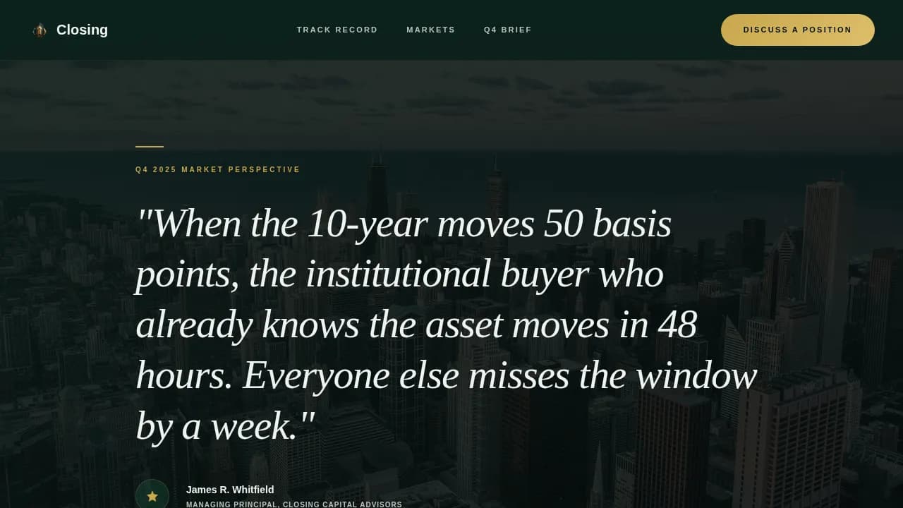 Landmark — Premium Commercial Real Estate Landing Page Template