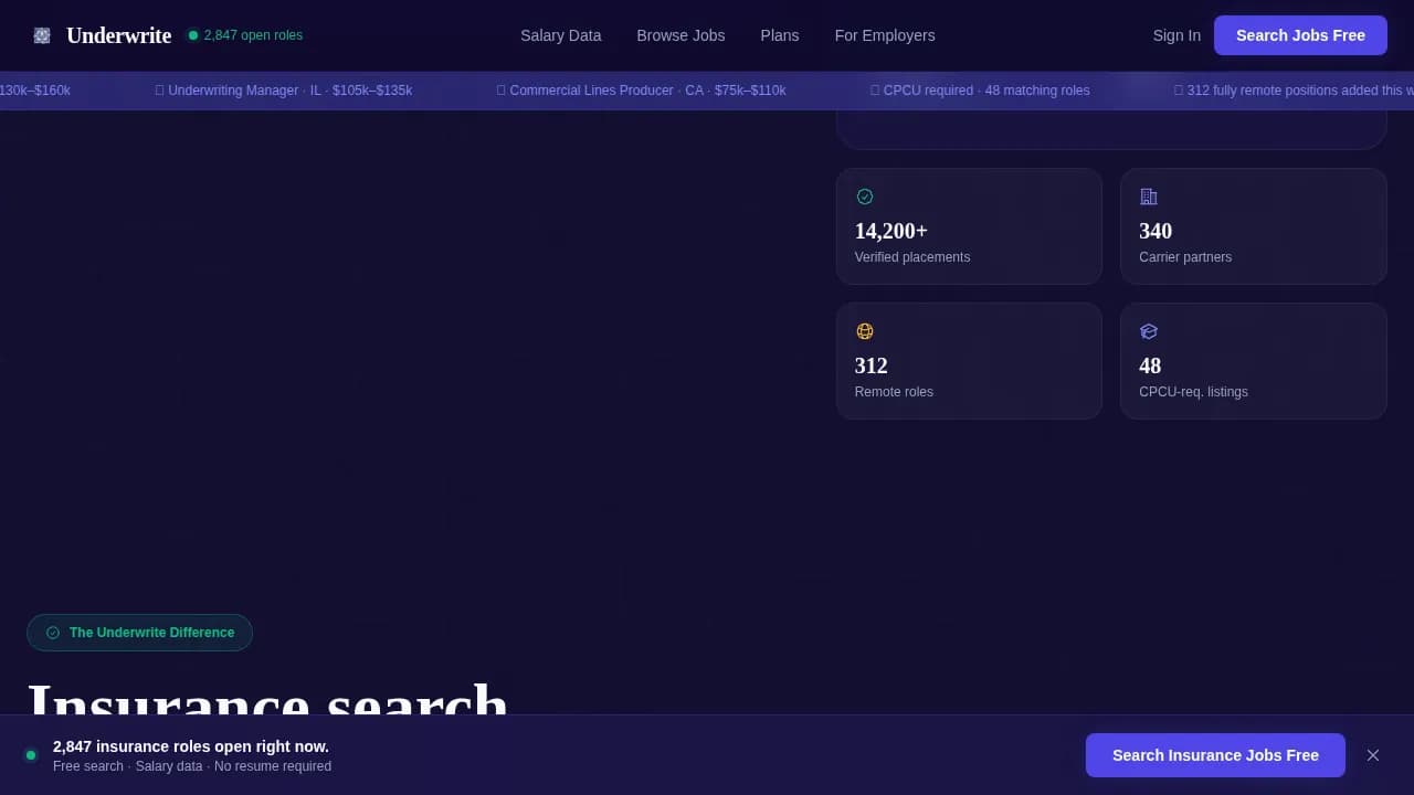 Insurance Digital Presence Careers Website Template