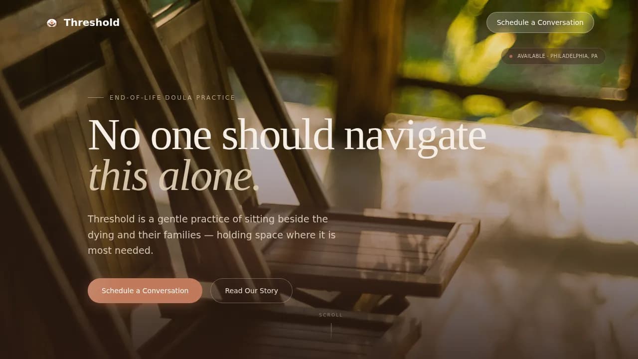 Passage — Dignified End-of-Life Care Landing Page Template