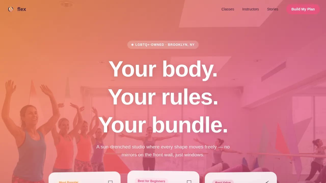 Flex - Curated Bundle Gallery Landing Page Template