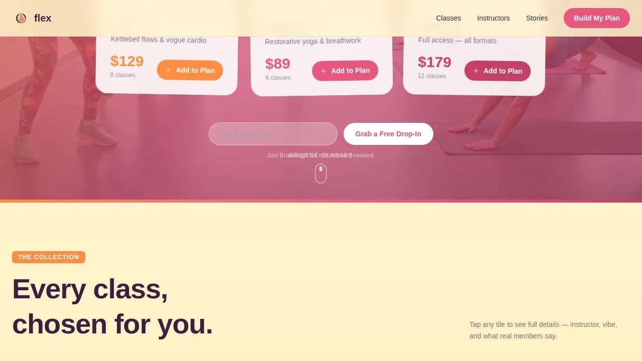 Flex - Curated Bundle Gallery Landing Page Template