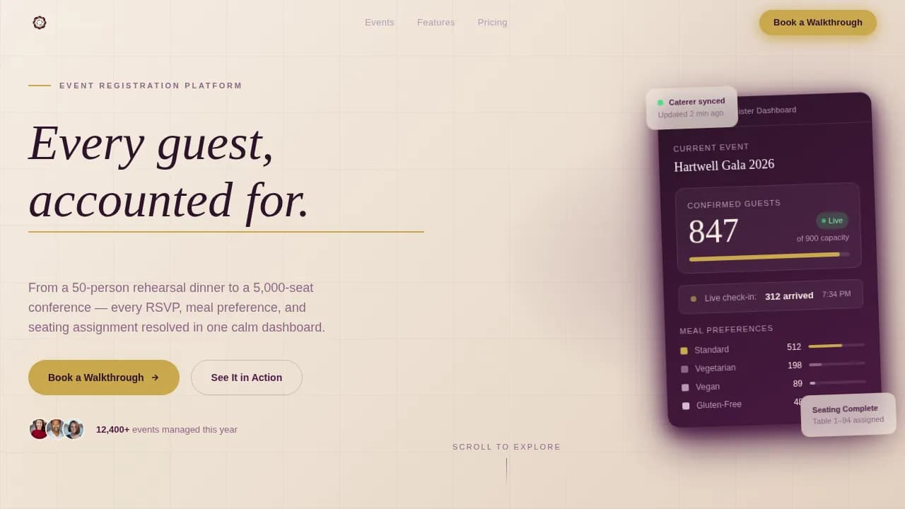 Register - Elegant Event Registration Landing Page Template