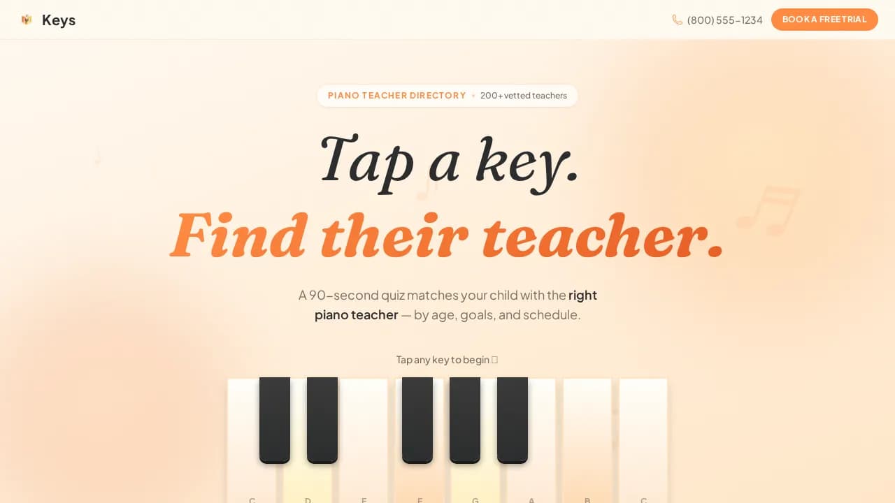 Maestro — Premium Music Instruction Landing Page Template