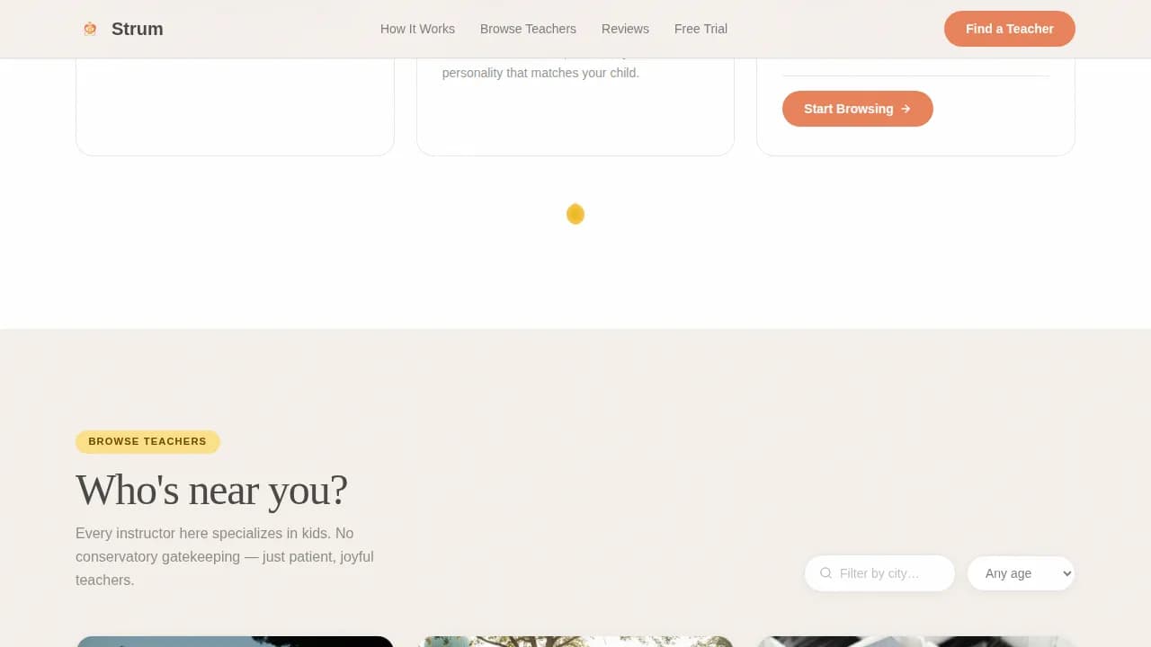 Harmony — Trusted Guitar Instruction Landing Page Template