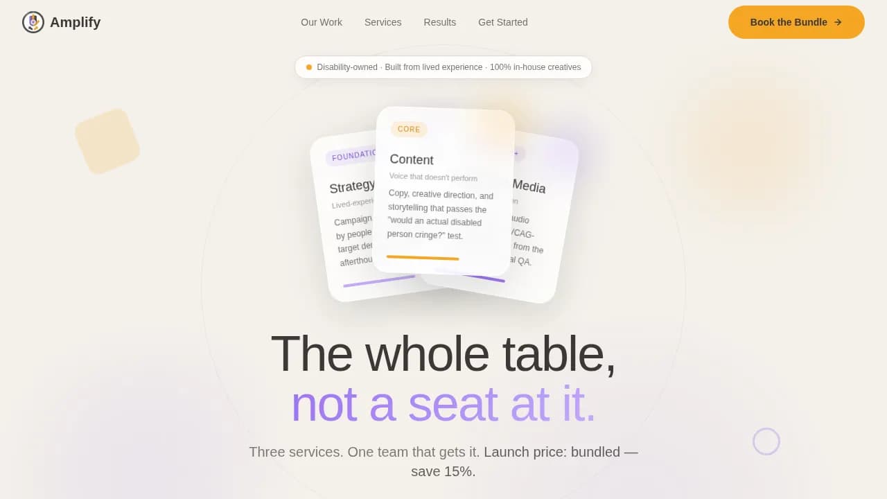 Elevate — Inclusive Marketing Agency Landing Page Template