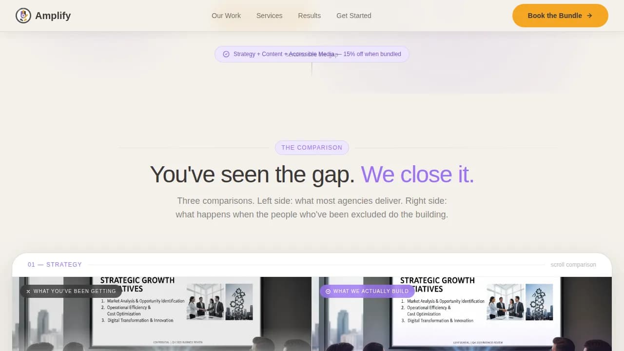 Elevate — Inclusive Marketing Agency Landing Page Template