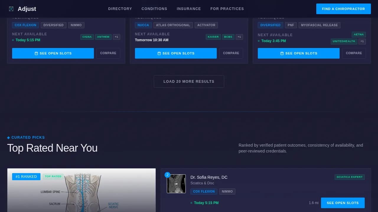 Restore — Comprehensive Spinal Care Landing Page Template