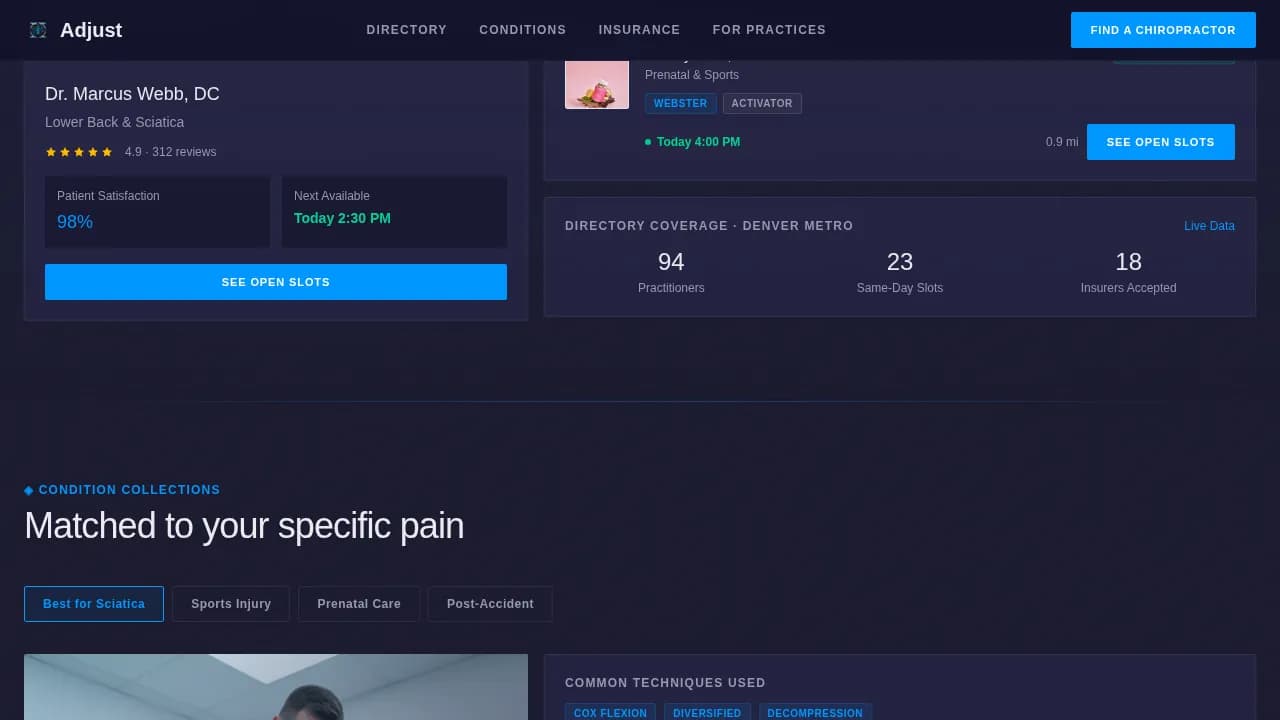 Restore — Comprehensive Spinal Care Landing Page Template