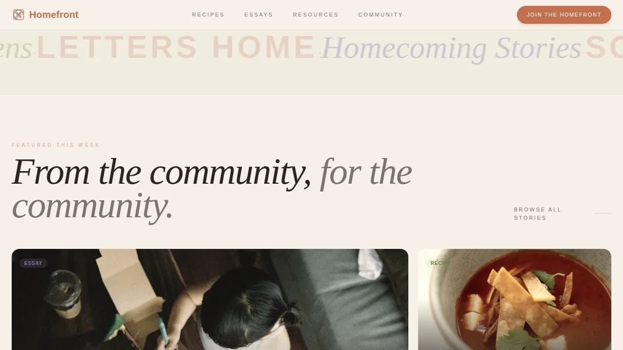 Harbor — Supportive Military Family Landing Page Template