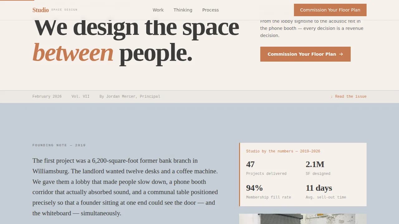 Studio — Innovative Workspace Solutions Landing Page Template