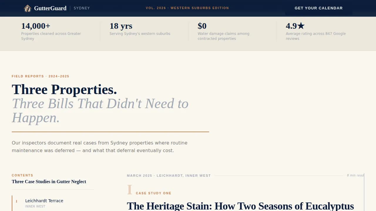 Gutter — Authoritative Cleaning Solutions Landing Page Template