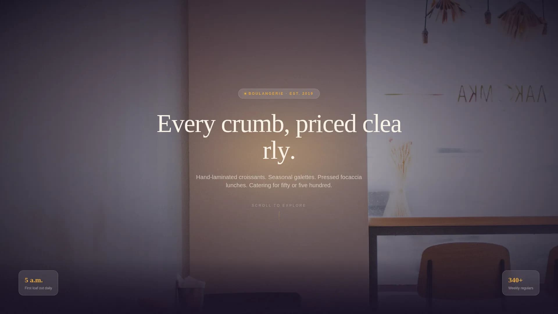 Crumb - Artisan Bakery Pricing Landing Page Template