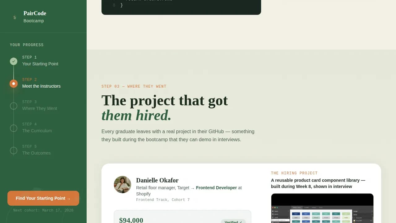 Codepair — Immersive Bootcamp Landing Page Template
