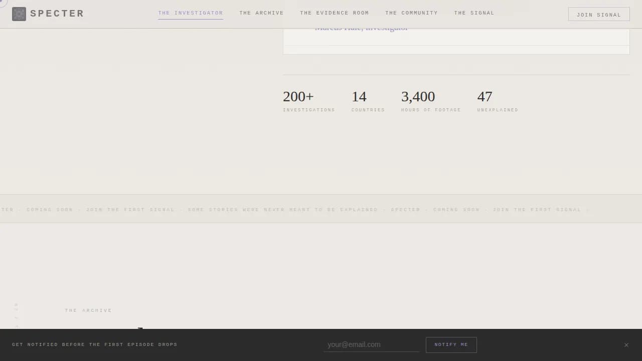 Phantom — Captivating Paranormal Content Landing Page Template