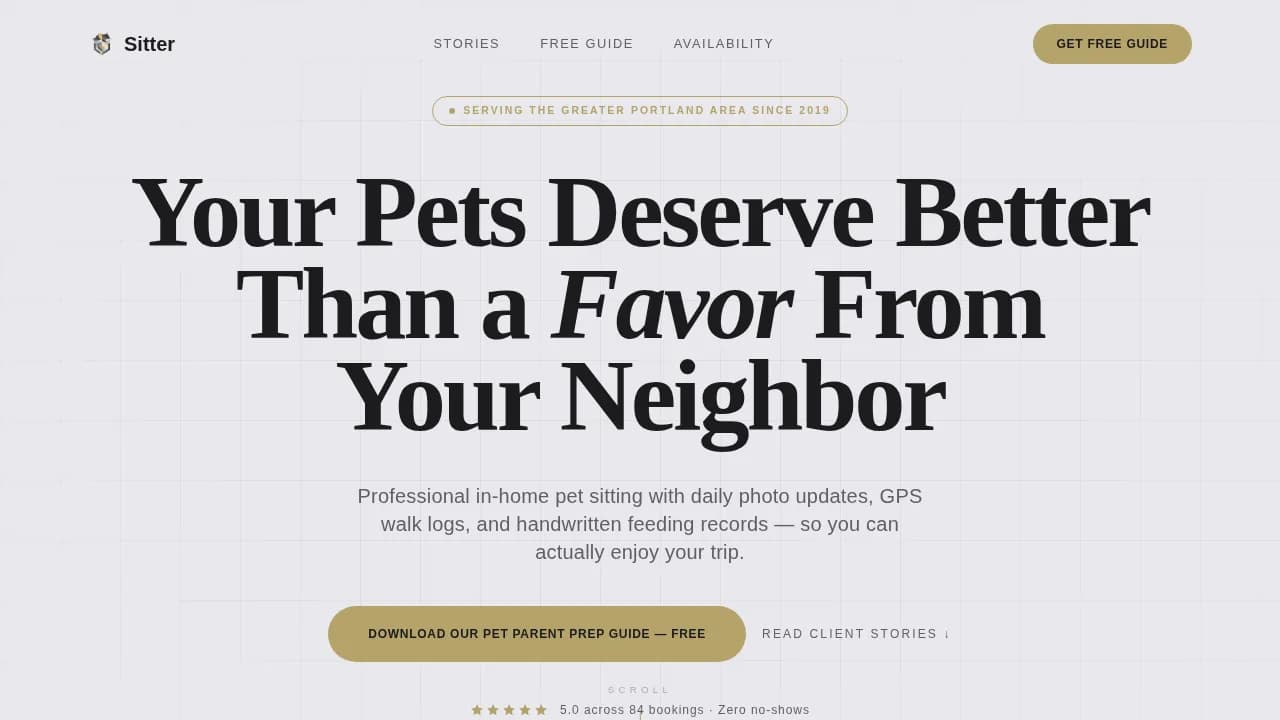 Petcare — Dependable Caretaking Ads Landing Page Template