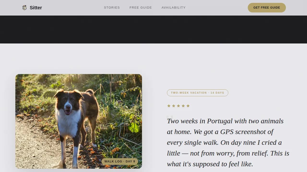 Petcare — Dependable Caretaking Ads Landing Page Template