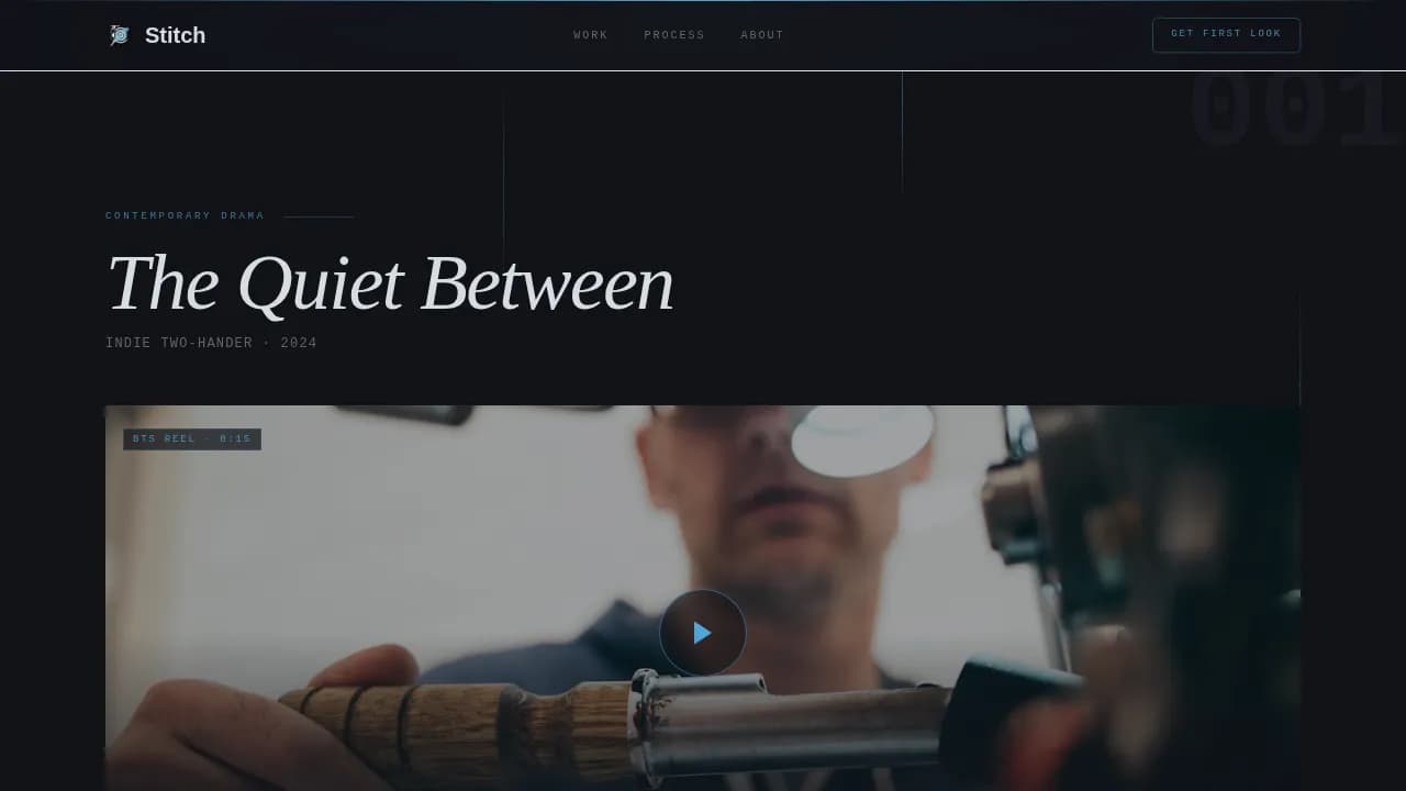 Showcase — Expert Costume Design Portfolio Landing Page Template