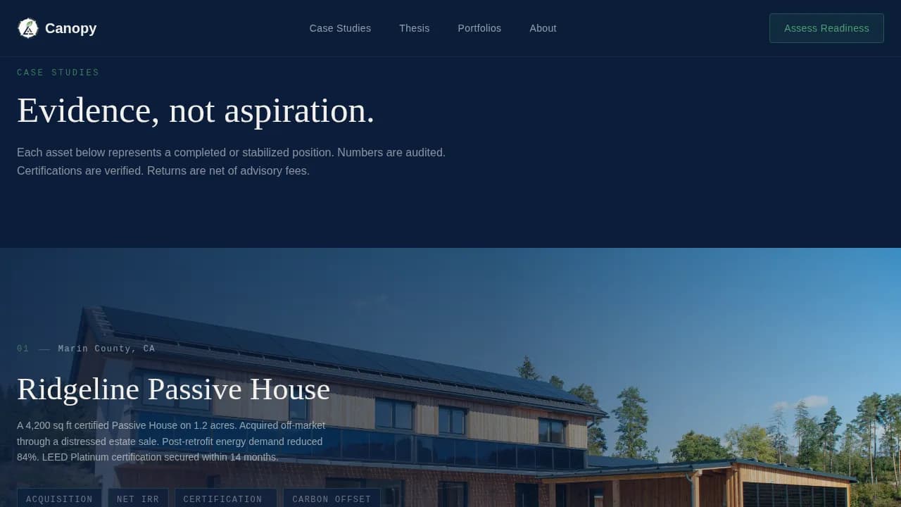 Invest — Strategic Green Capital Advisory Landing Page Template