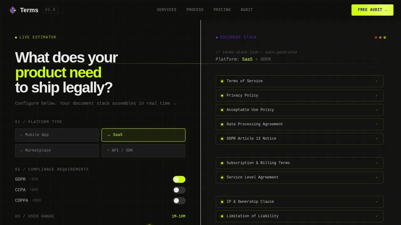 Tech & App Compliance Law Firm Website Template