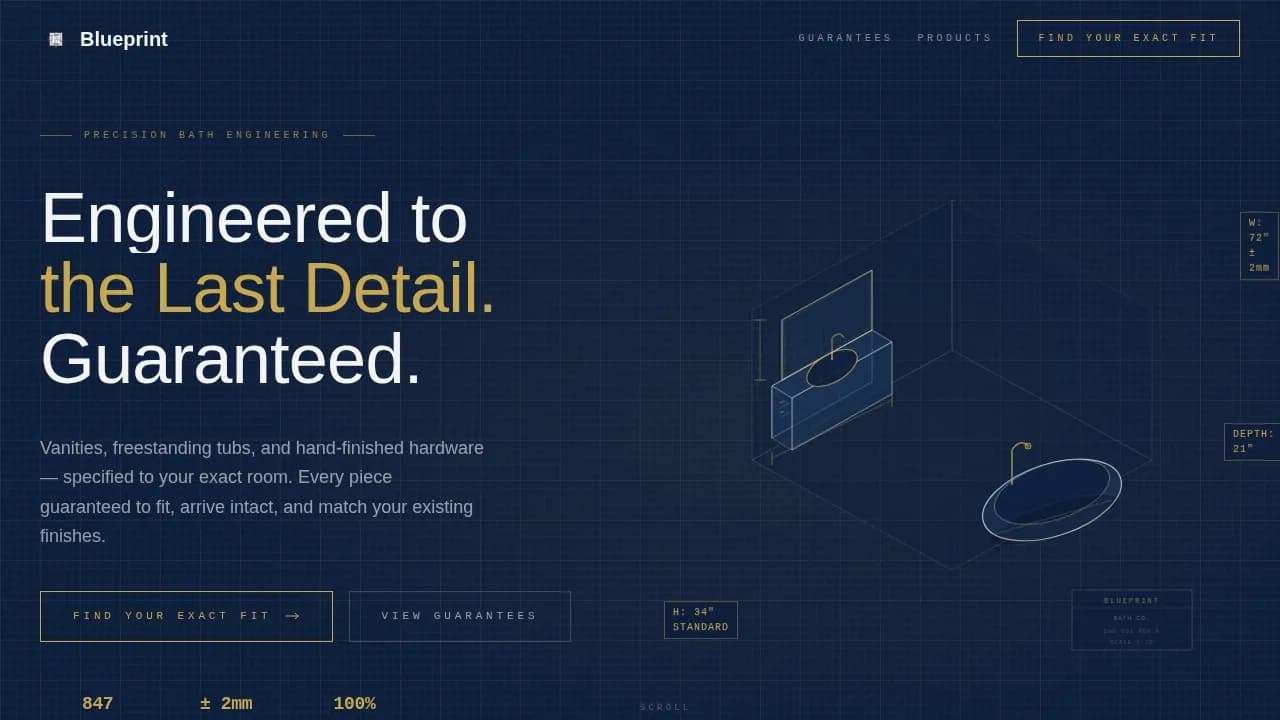 Architect — Premium Bathroom Solutions Landing Page Template
