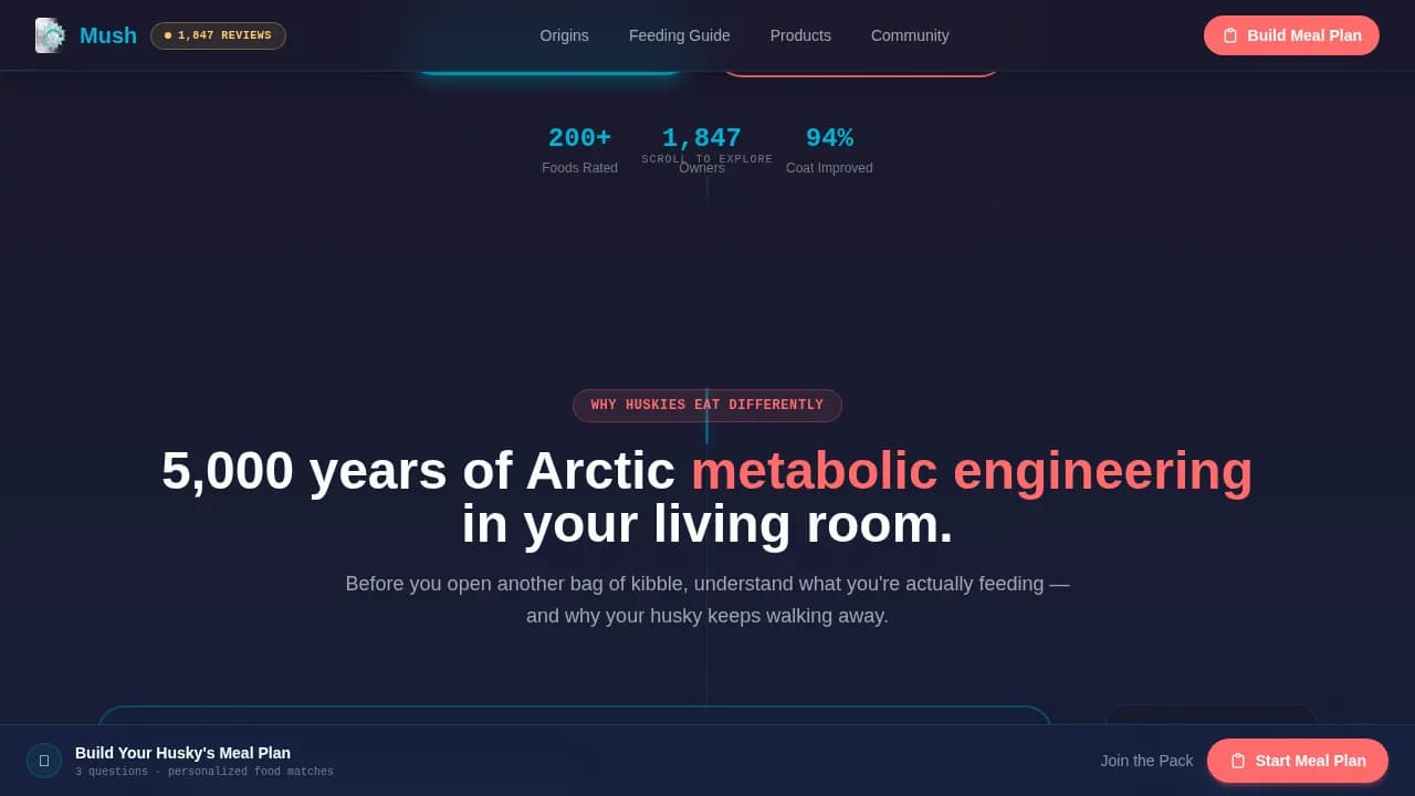 Vitacore — Arctic Nutrition Community Landing Page Template