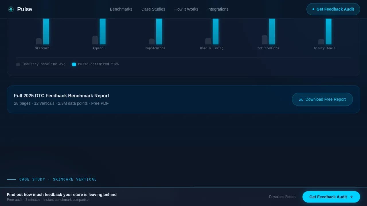 Pulse — Instant Feedback Analytics Dashboard Landing Page Template