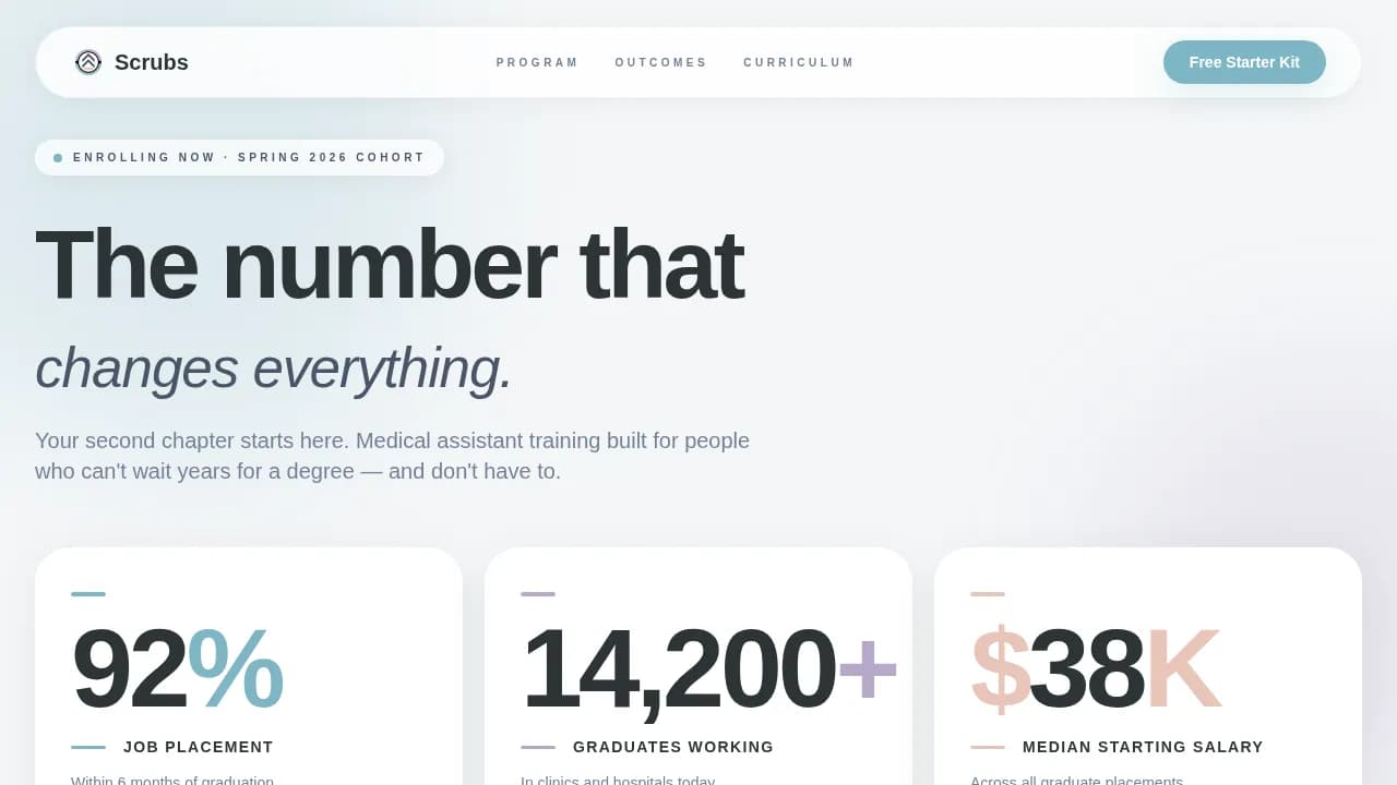 Vitals — Expert Medical Assistant Landing Page Template