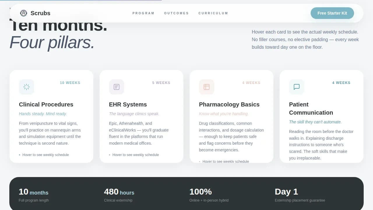 Vitals — Expert Medical Assistant Landing Page Template
