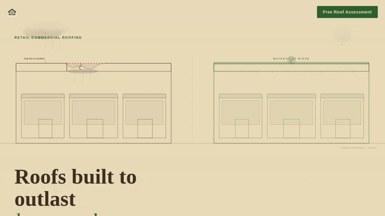 Peak — Certified Residential Roofing Landing Page Template