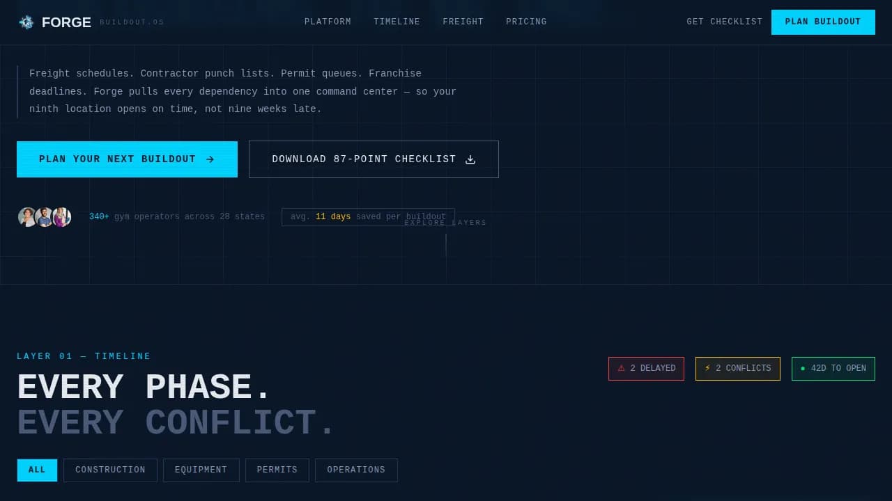 Iron — Expert Fitness Renovation Landing Page Template