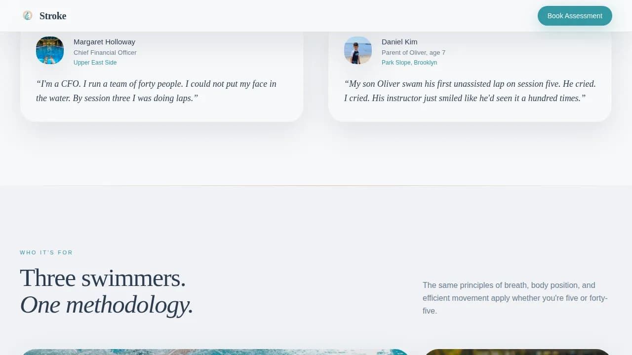 Splash — Premium Aquatic Coaching Landing Page Template