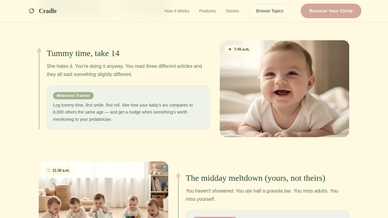 Embrace — Supportive Parenting Network Landing Page Template